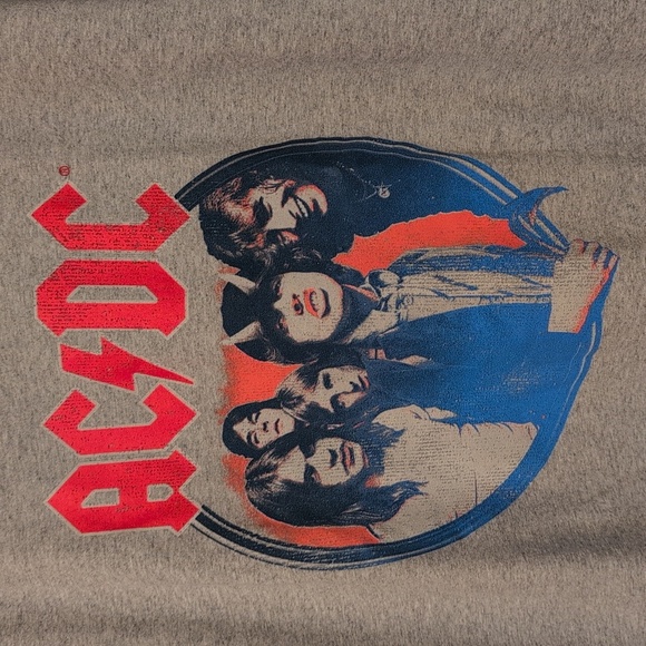 AC/DC Gray Graphic Band T-Shirt NWOT - Picture 2 of 4